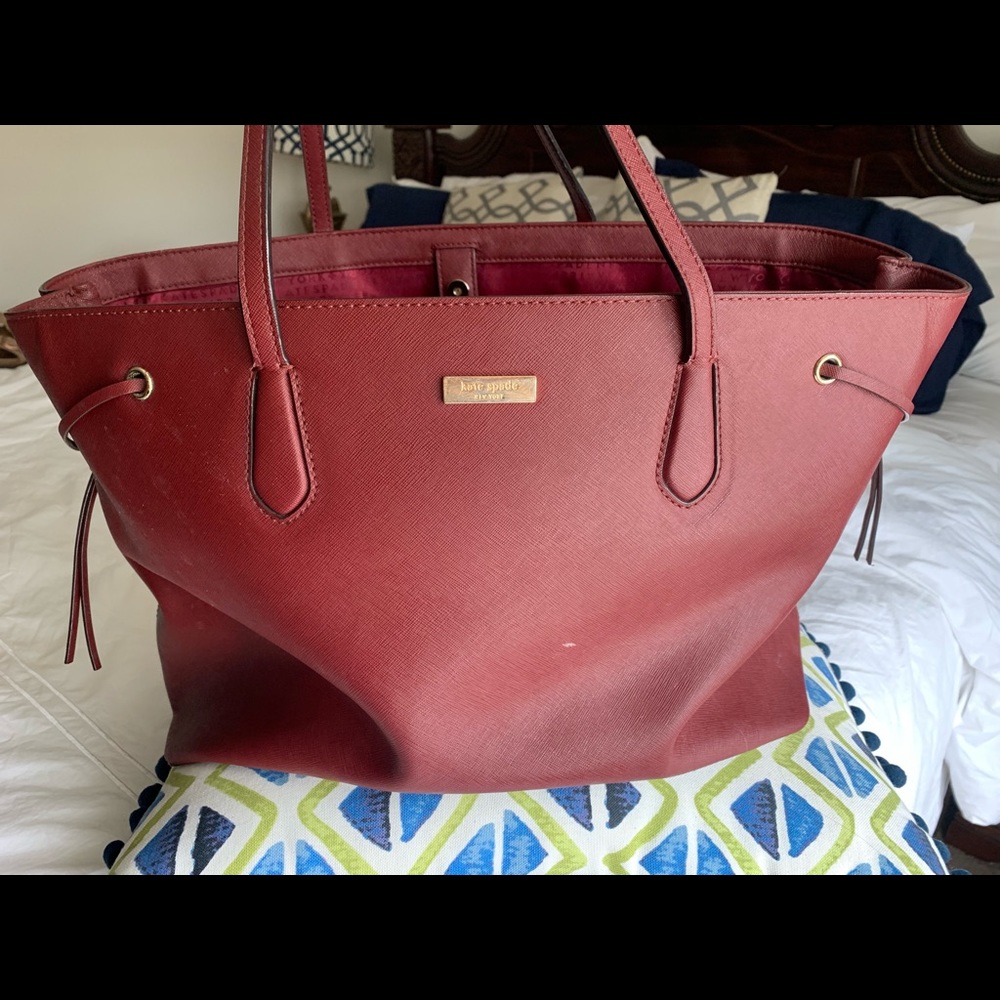 Kate Spade | Large Burgundy Tote